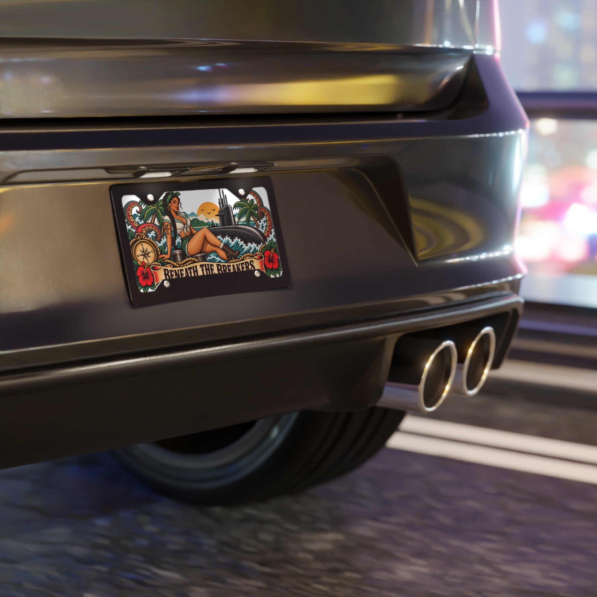 Nautical Pin-Up Vanity Plate