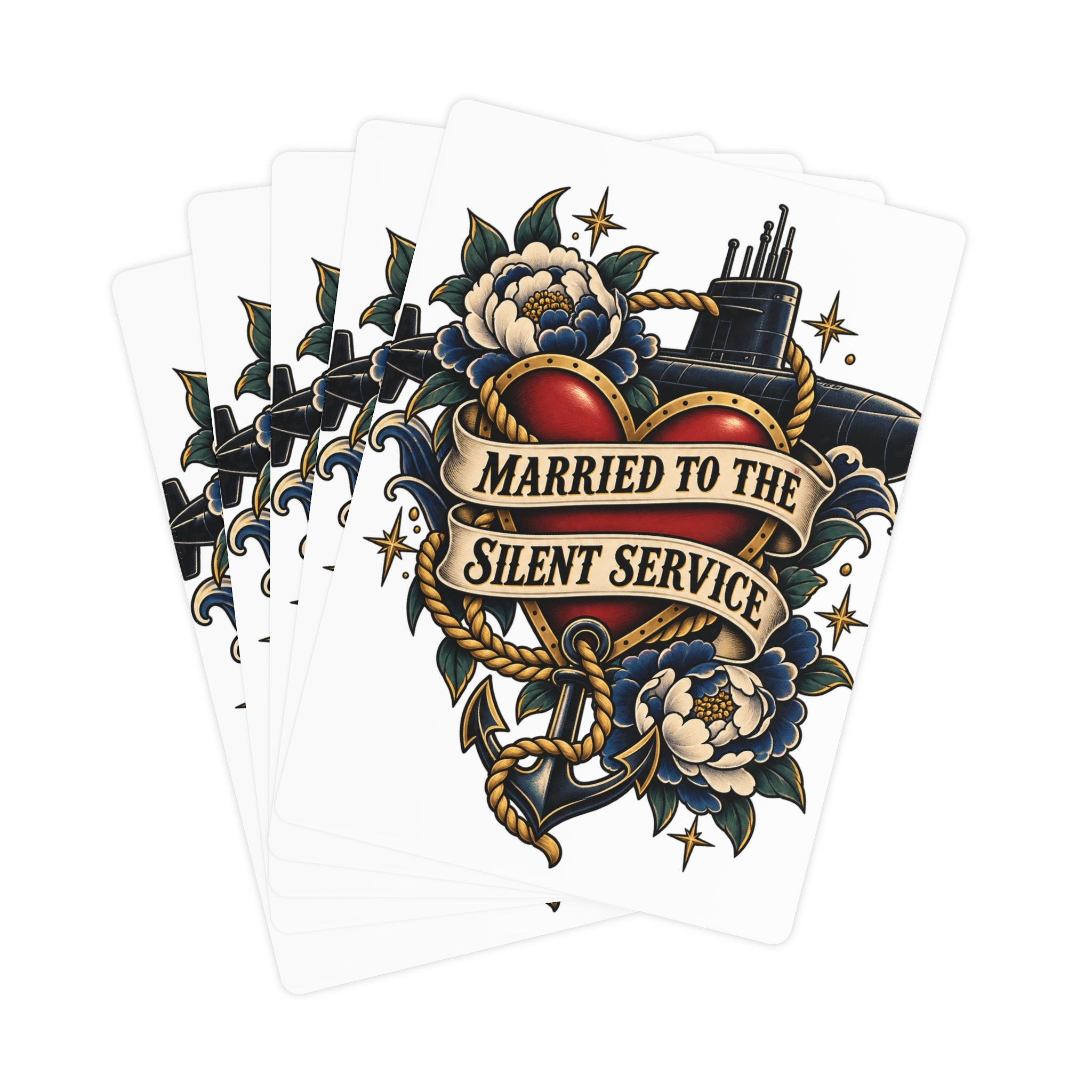 Married to the Silent Service Poker Cards