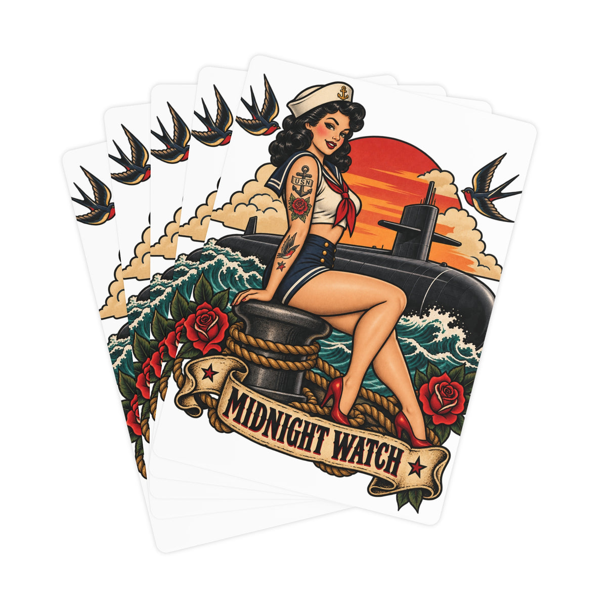 Midnight Watch Poker Cards