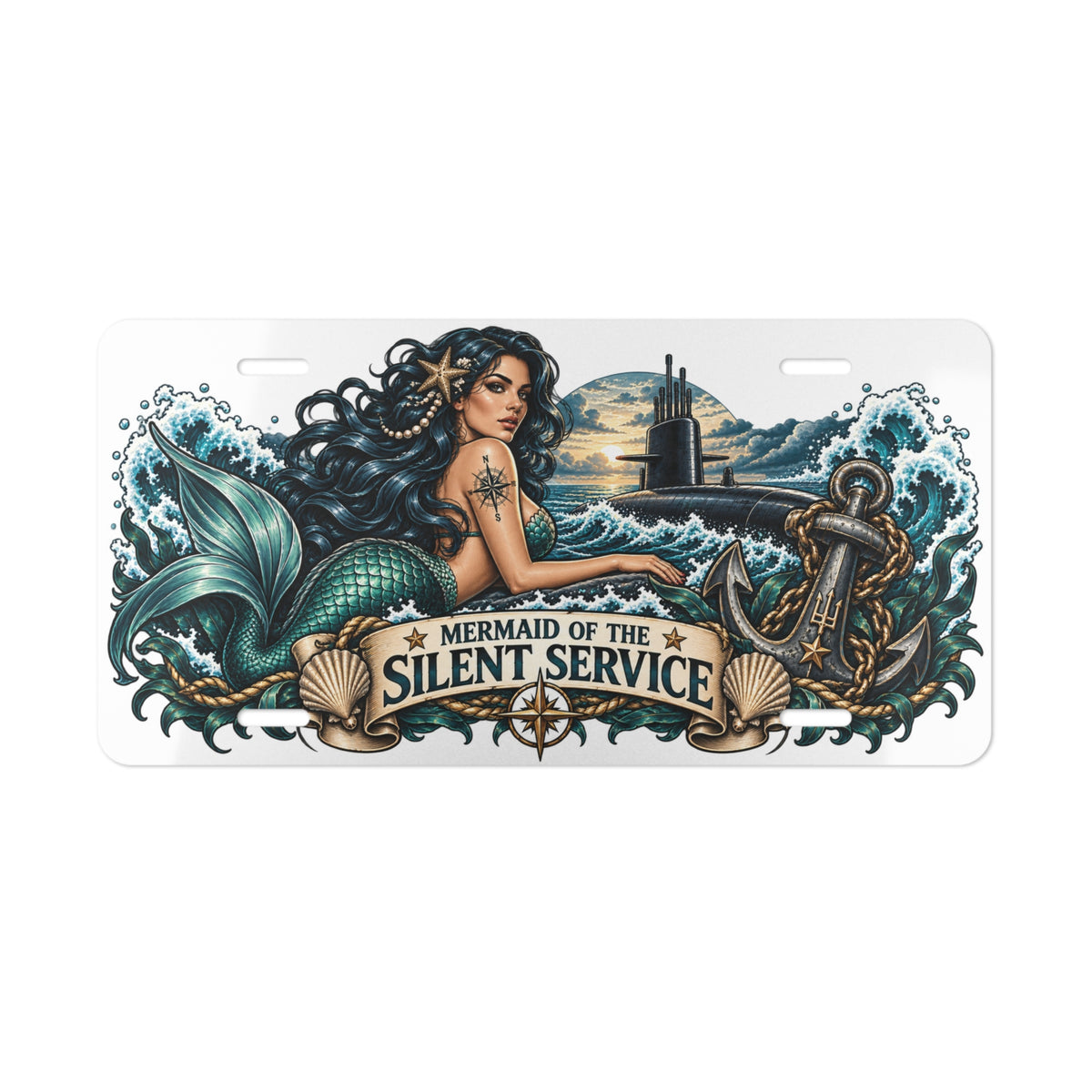 Mermaid of the Silent Service Vanity Plate