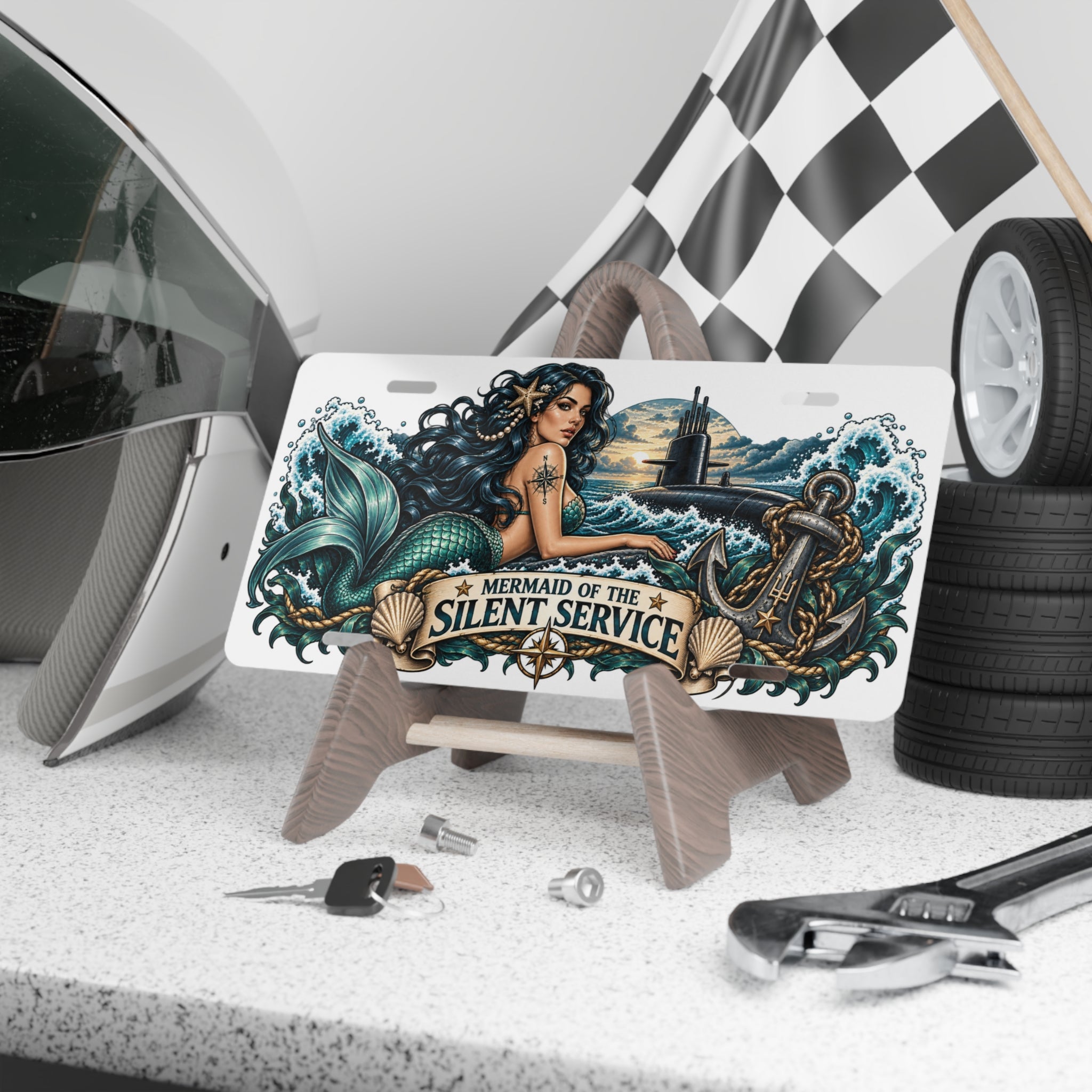 Mermaid of the Silent Service Vanity Plate