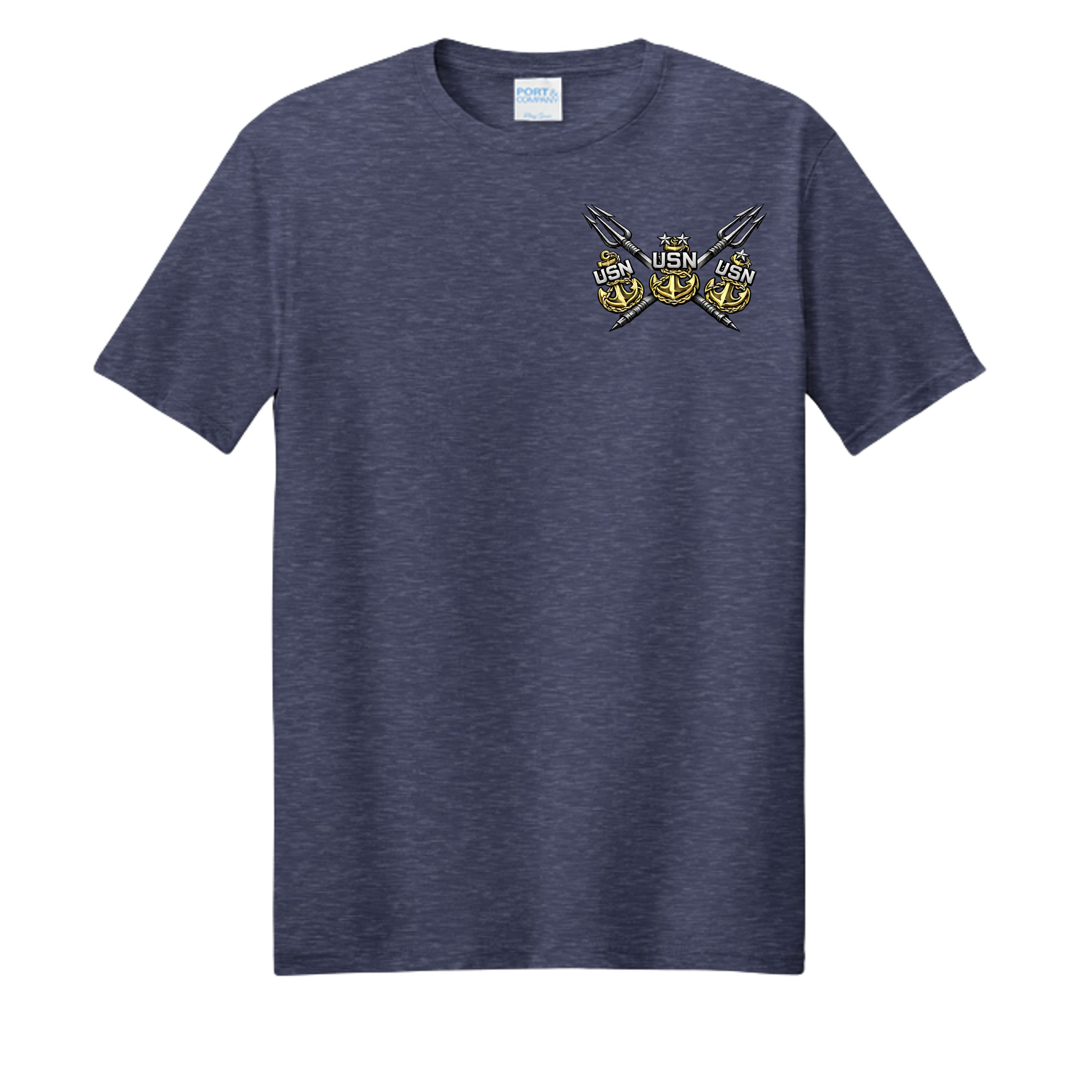 Team Navy Heather - PC455 - FRONT
