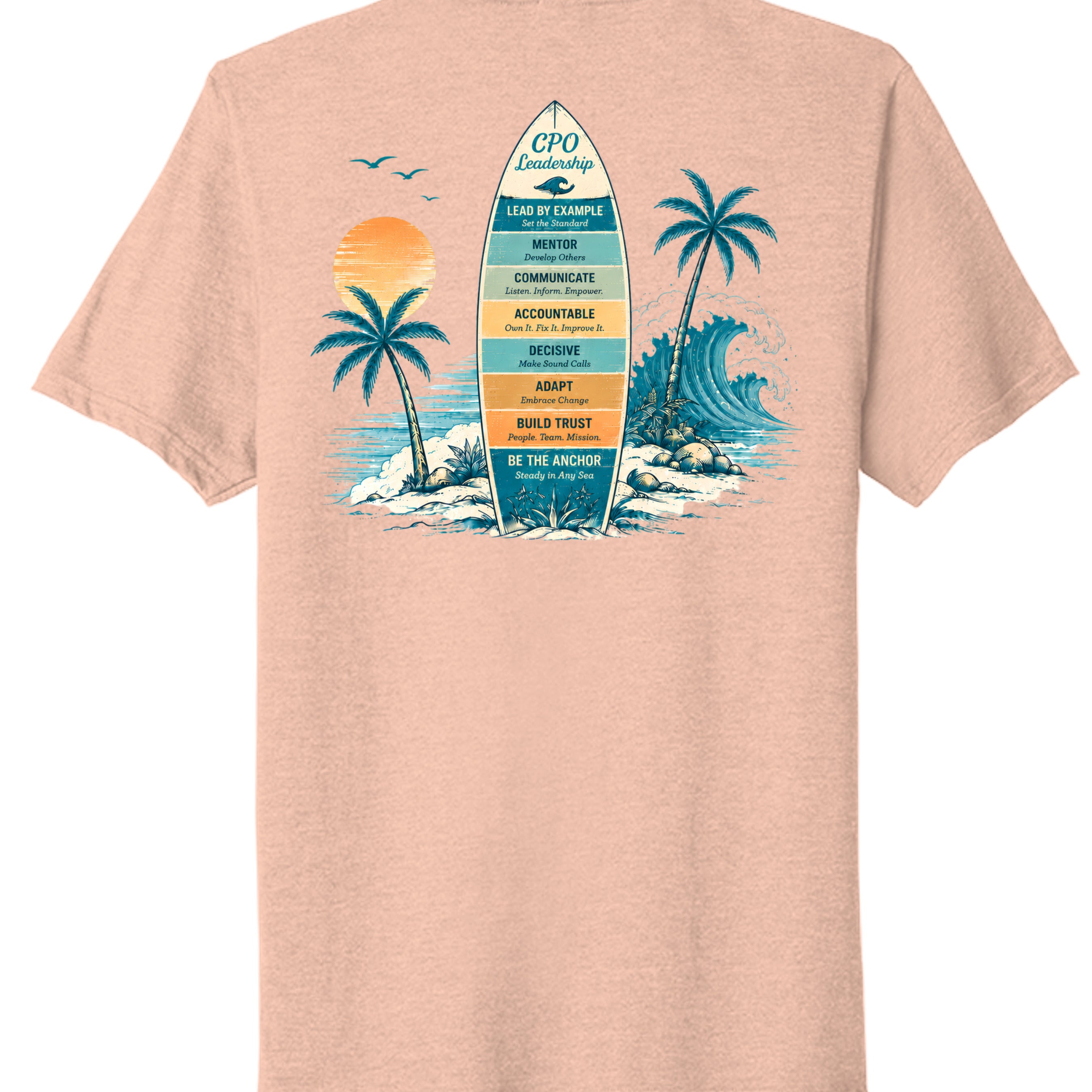 Heathered Dusty Peach - PC330 - BACK